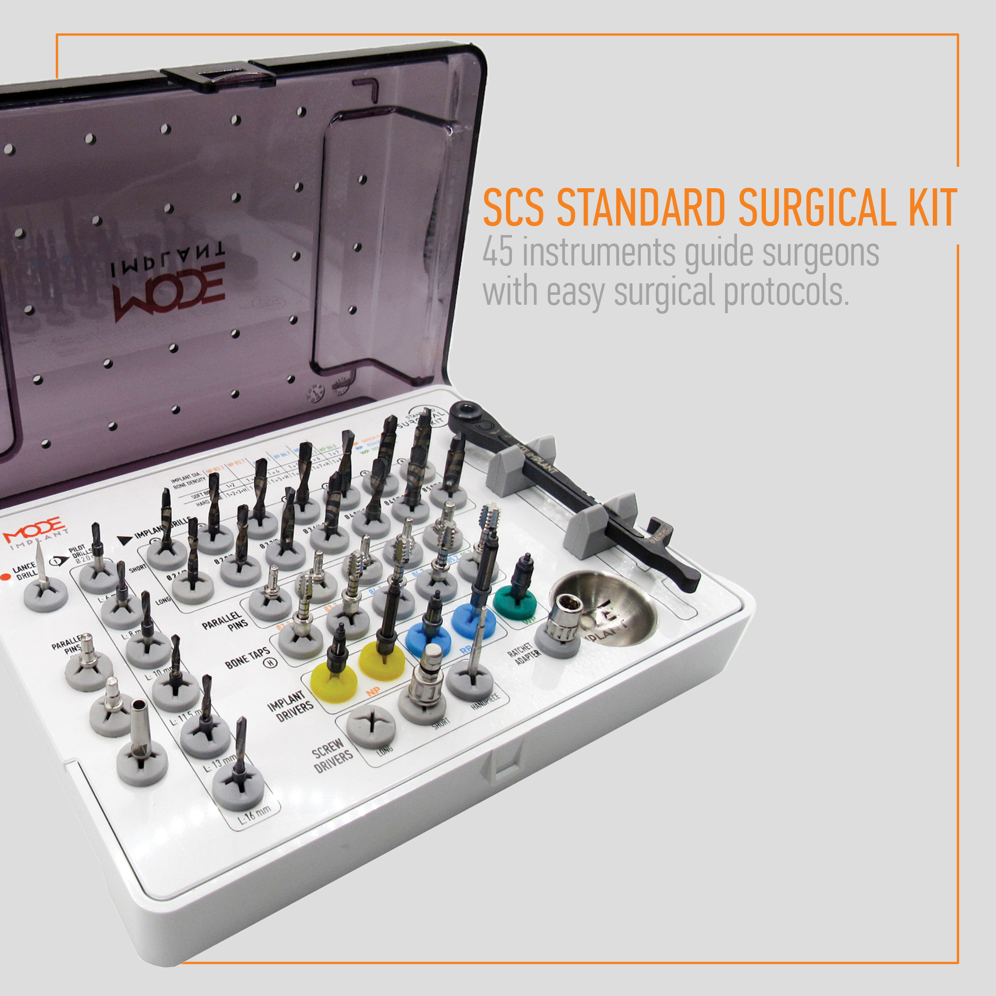 SCS Standard Kit<br><span> Ergonomically designed surgical kit, best fit for physician’s needs.</span>